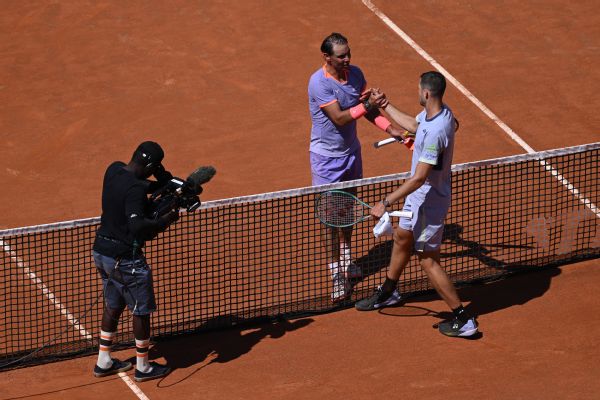 Rafael Nadal overpowered by Hubert Hurkacz at Italian Open
