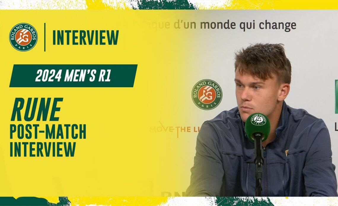 Rune Round 1 post-match interview | Roland-Garros 2024