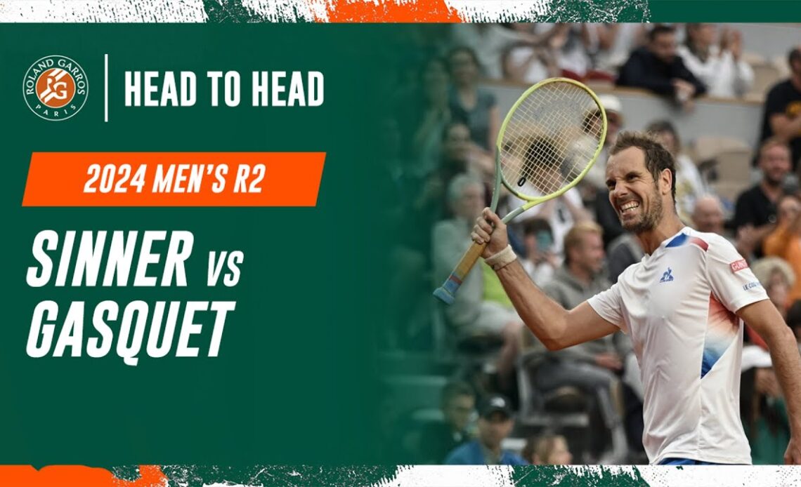 Sinner vs Gasquet Round 2 Head to Head | Roland-Garros 2024