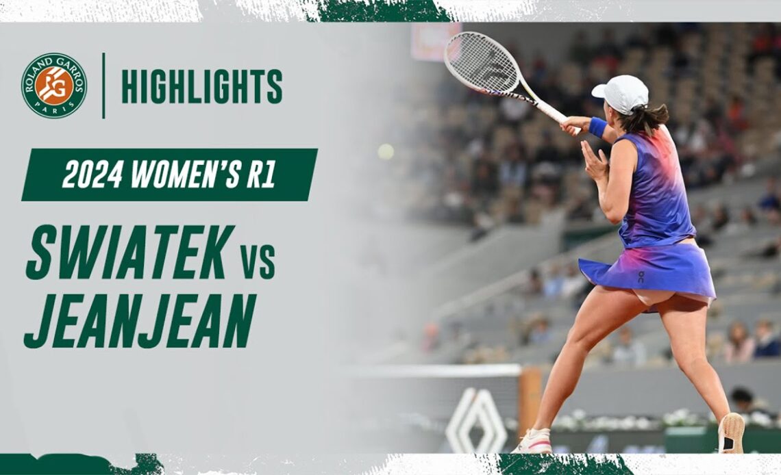 Swiatek vs Jeanjean Round 1 Highlights | Roland-Garros 2024