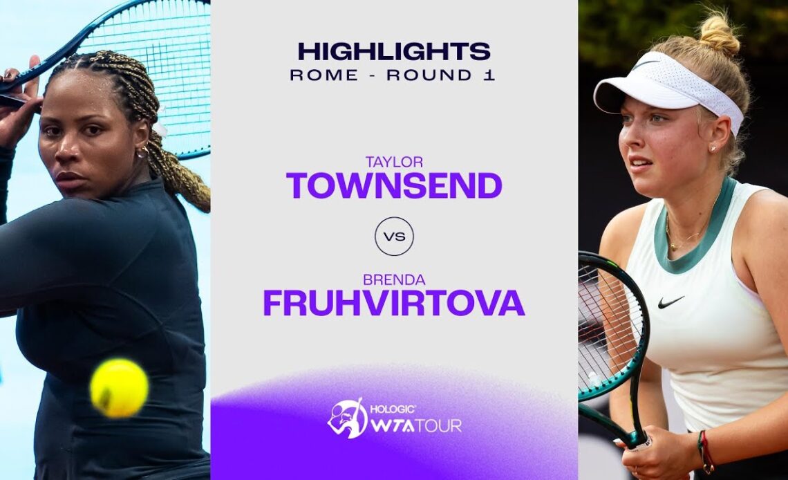 Taylor Townsend vs. Brenda Fruhvirtova | 2024 Rome Round 1 | WTA Match Highlights