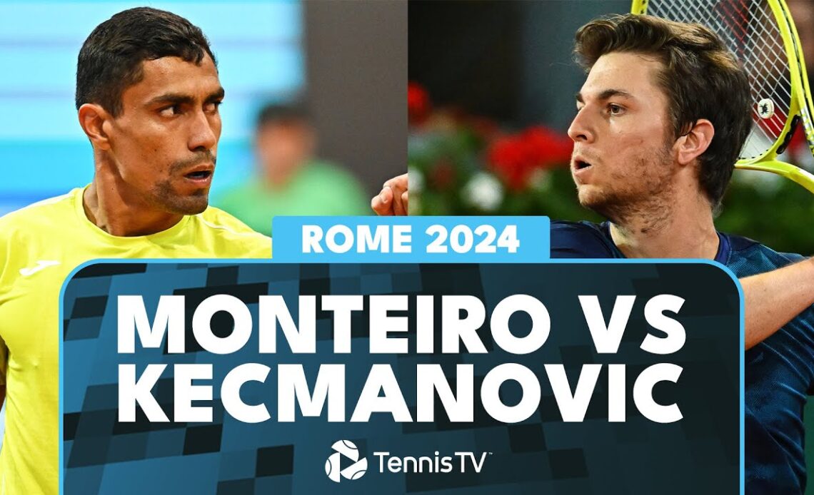 Thiago Monteiro vs Miomir Kecmanovic Highlights | Rome 2024
