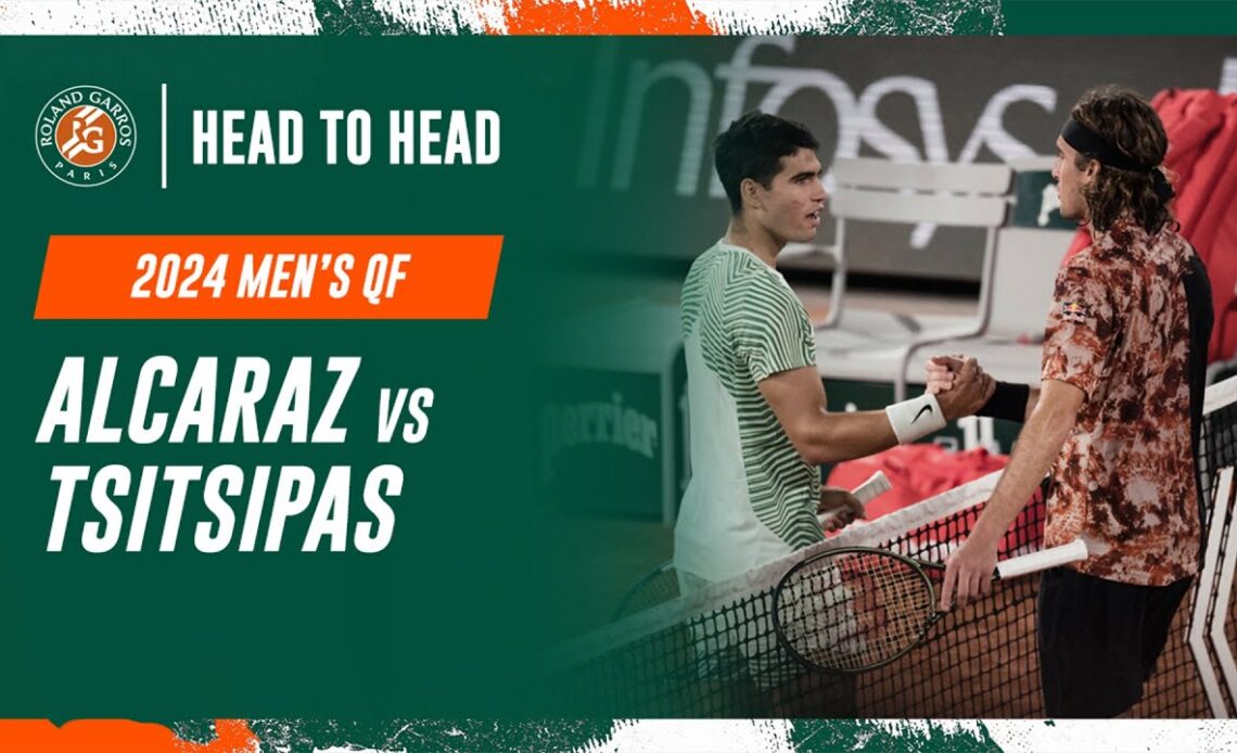 Alcaraz vs Tsitsipas Quarter-final Head to Head | Roland-Garros 2024