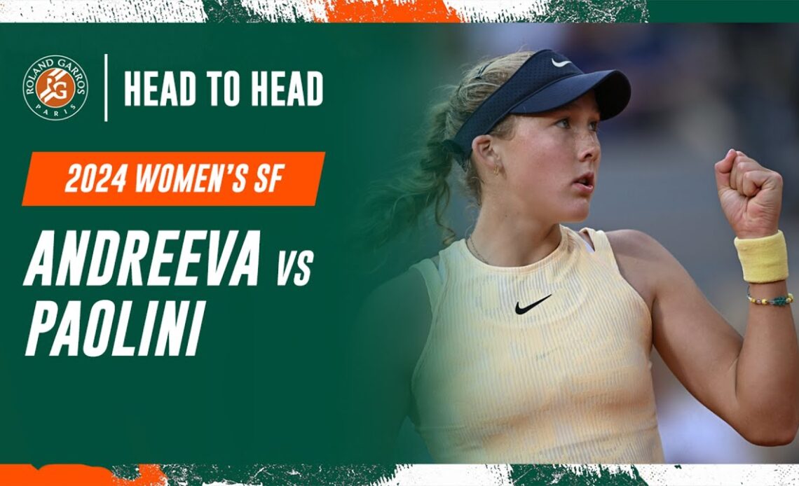 Andreeva vs Paolini Semi-final Head to Head | Roland-Garros 2024