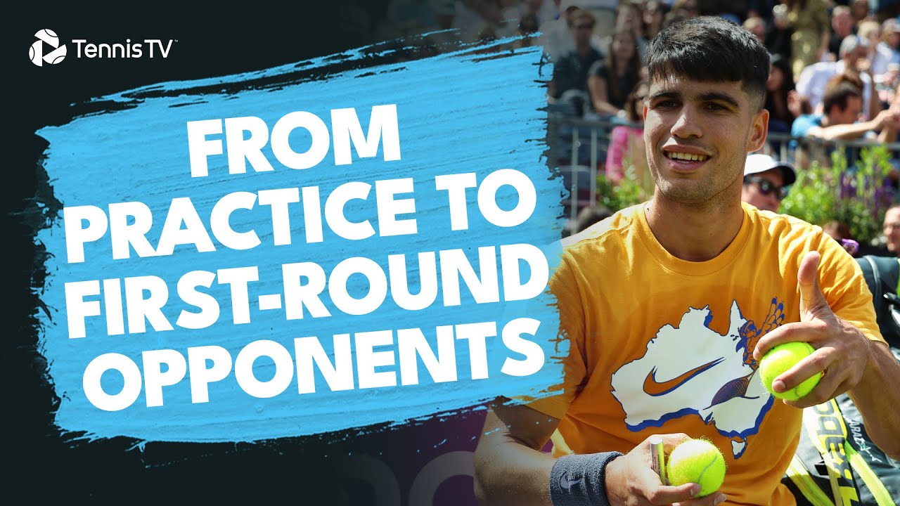 Carlos Alcaraz Practices With First-Round Opponent Cerundolo Two Days Before Match! | Queen's 2024