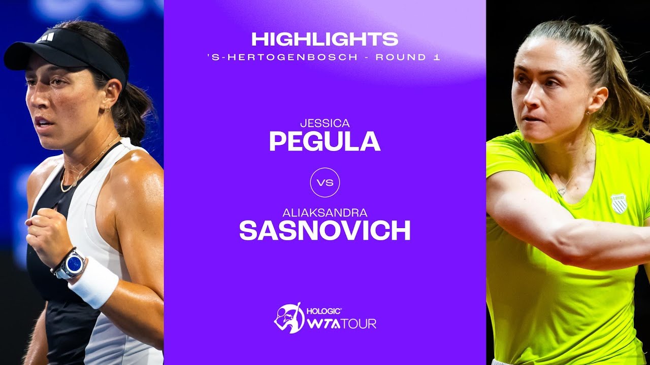 Jessica Pegula vs. Aliaksandra Sasnovich | 2024 's-Hertogenbosch Round 1 | WTA Match Highlights