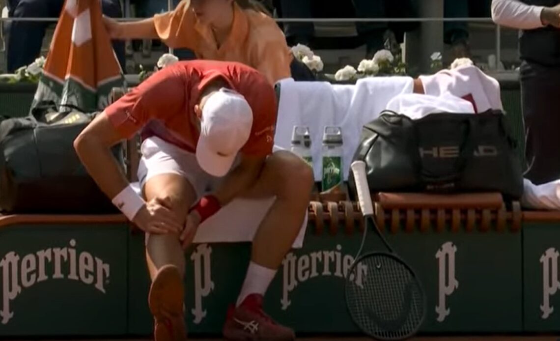 Novak Djokovic’s Right Knee Might Force Him Out Of The French Open
