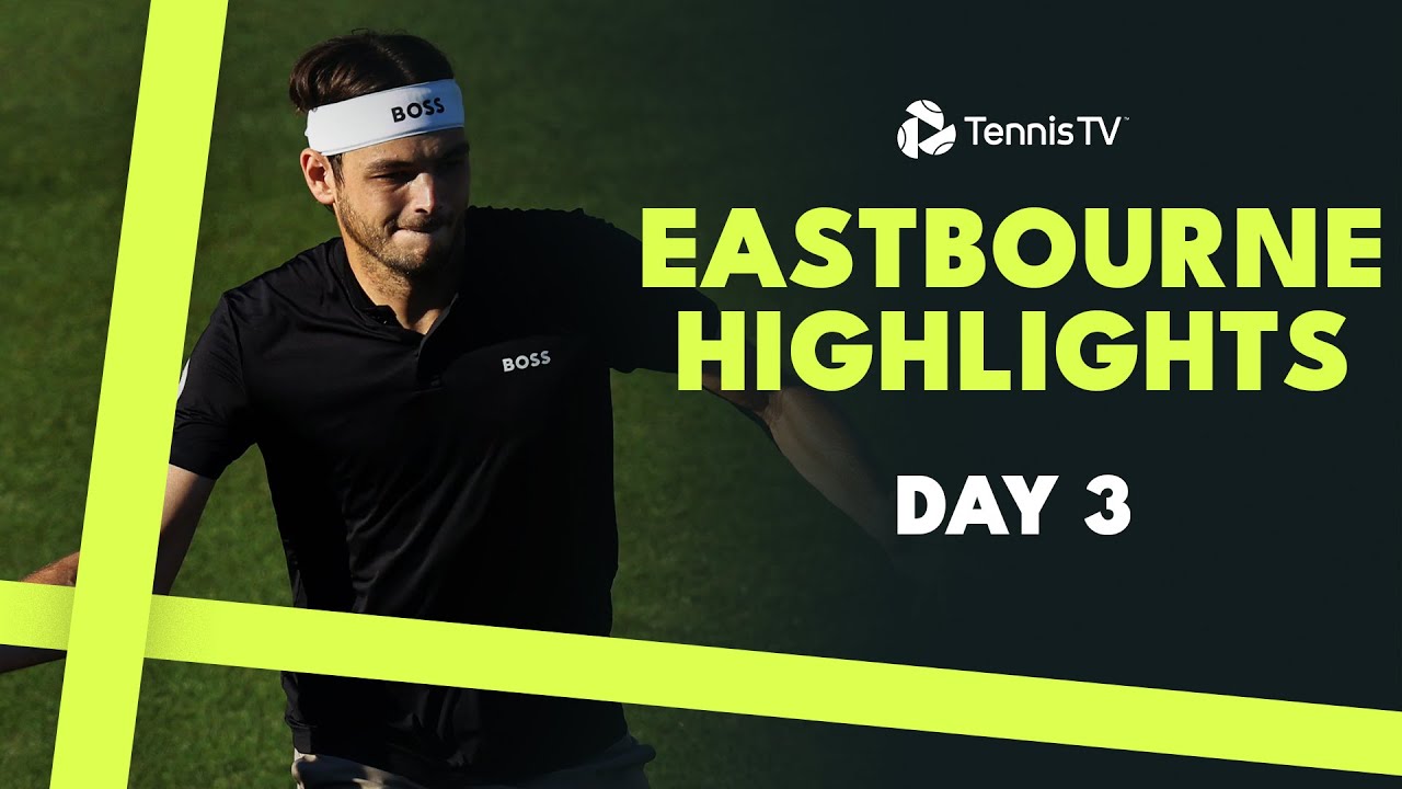 Taylor Fritz Starts His Tournament; Bublik & Baez Also Play | Eastbourne 2024 Highlights Day 3