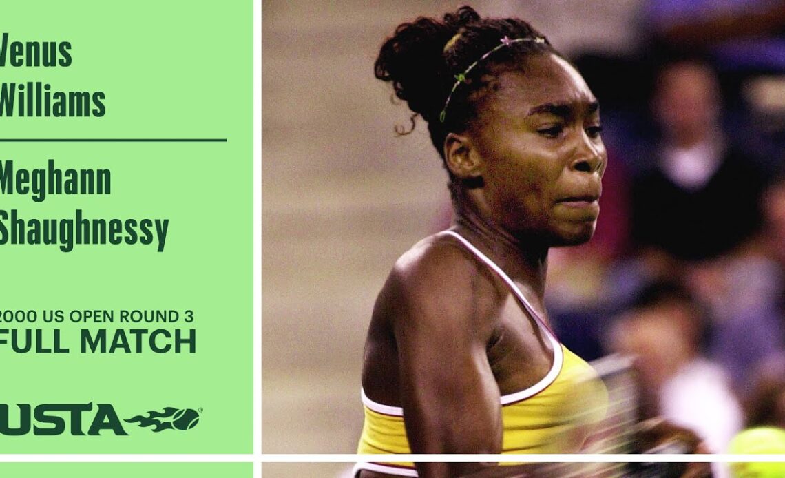 Venus Williams vs. Meghann Shaughnessy Full Match | 2000 US Open Round 3