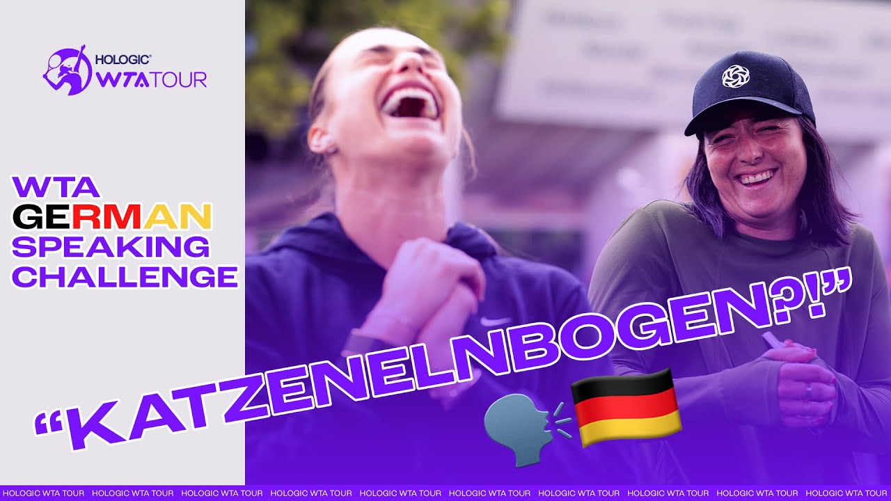 WTA GERMAN SPEAKING CHALLENGE 🗣️🇩🇪 Gauff, Osaka, Sabalenka, Rybakina, Jabeur & Pegula in Berlin!