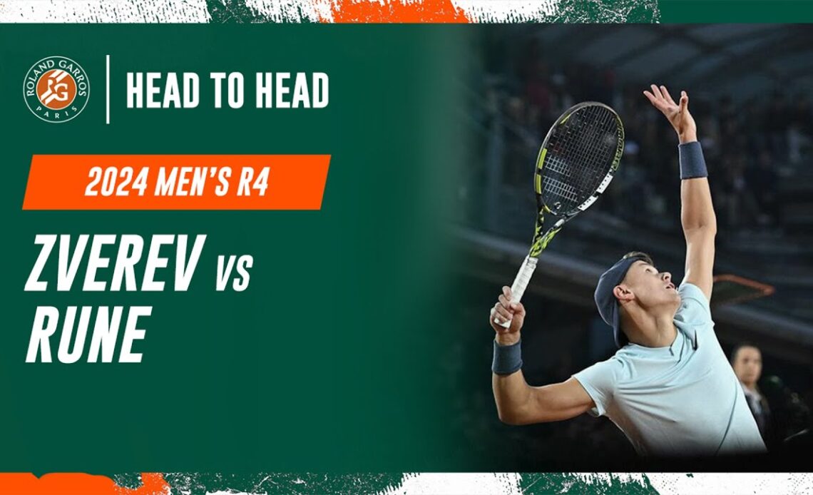 Zverev vs Rune Round 4 Head to Head | Roland-Garros 2024