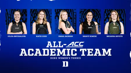 Five Blue Devils Receive All-ACC Academic Team Honors